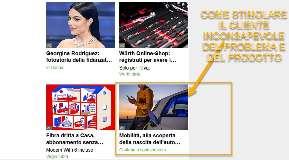 trovare clienti domanda inconsapevole